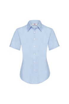 Camasa cu maneca scurta Oxford dama Fruit Of The Loom, Bumbac/Poliester, Bleu, Bleu Camasa cu maneca scurta Oxford dama Fruit Of The Loom, Bumbac/Poliester, Bleu, Bleu