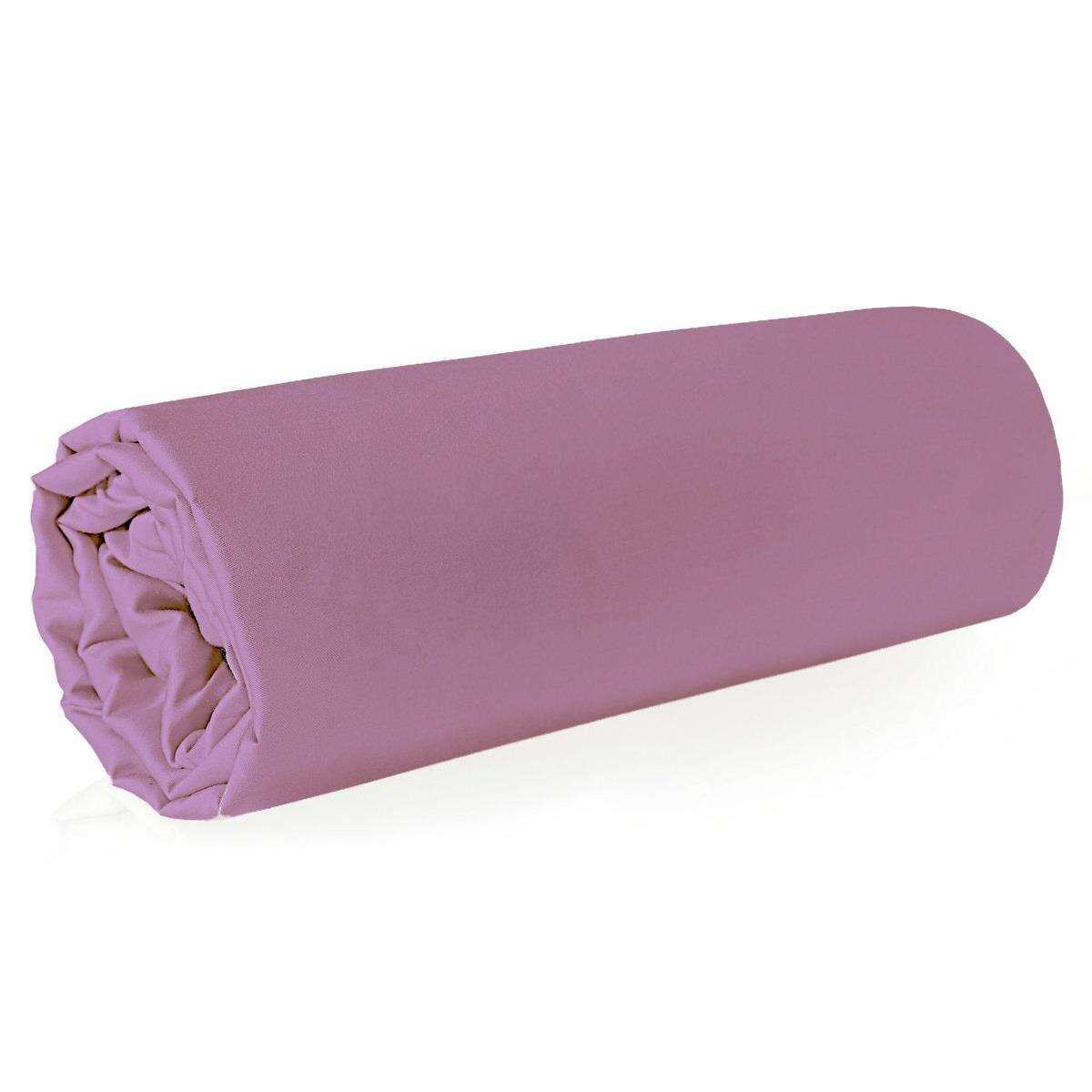 Cearsaf din satin fara elastic, Eurofirany, NOVA, 210x220, Roz