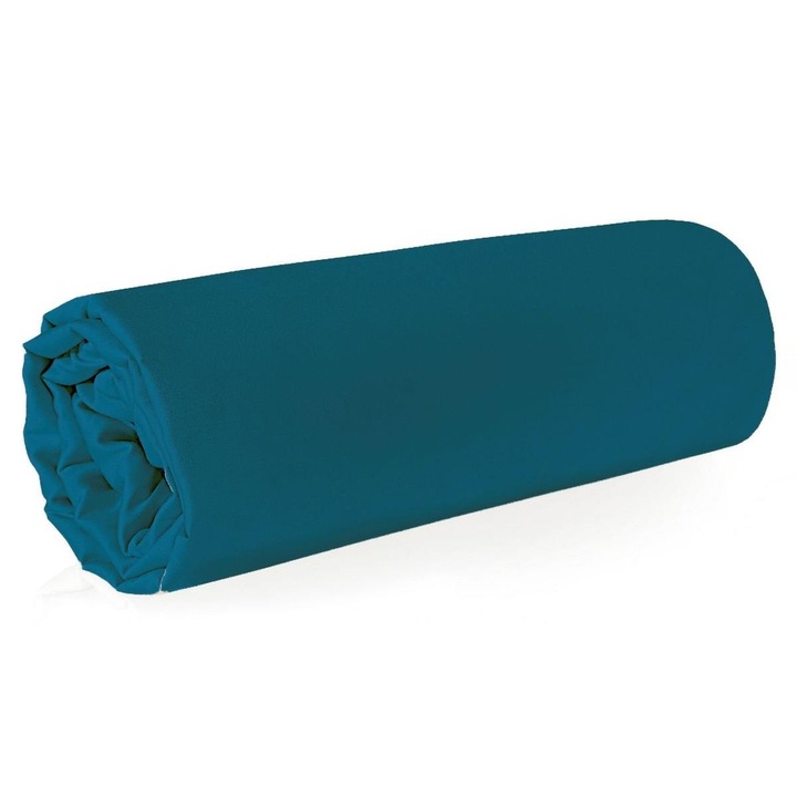 Сатениран чаршаф без ластик, Eurofirany, NOVA, 180x210, Тюркоаз