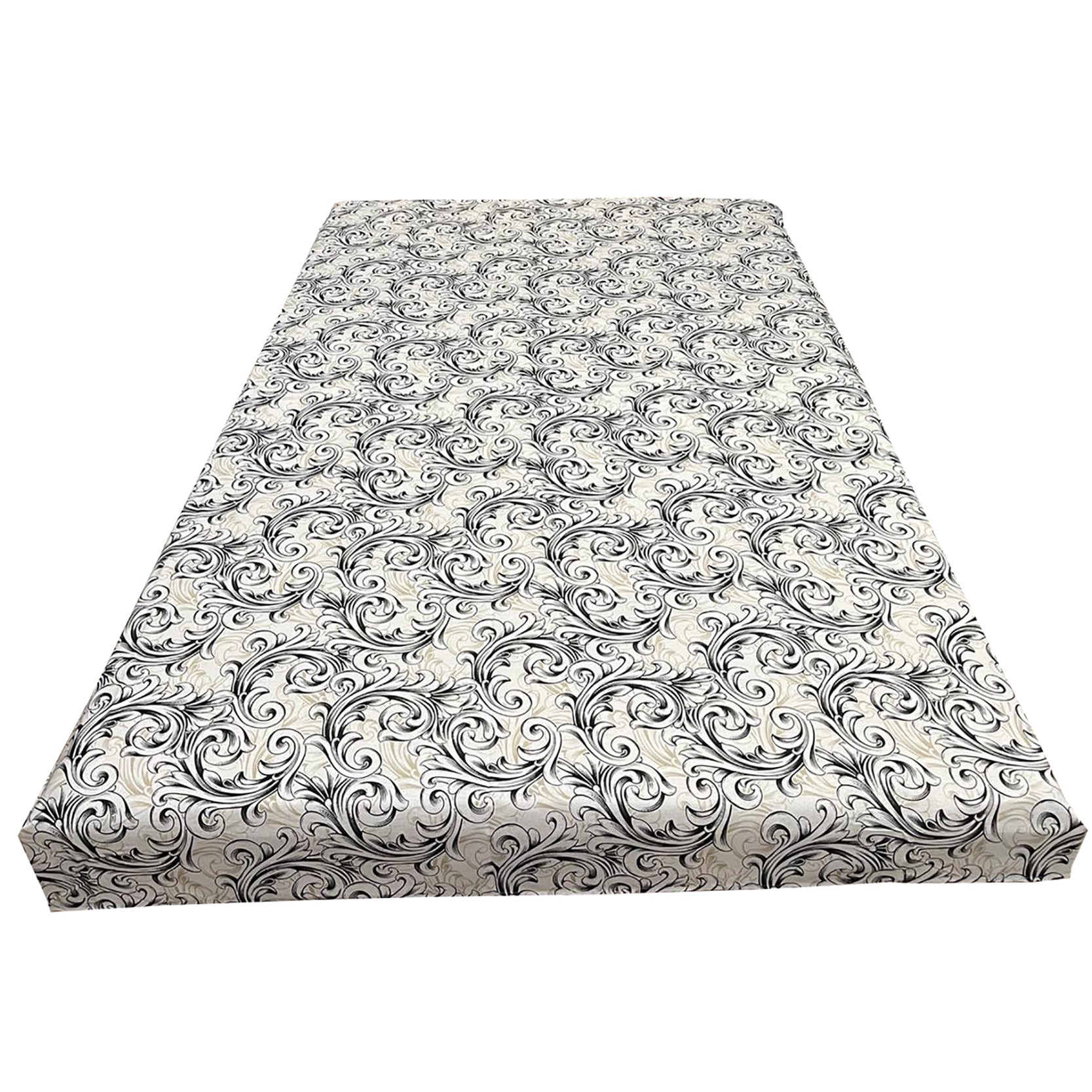 Cearceaf bej/negru 240x215cm pentru pat mediu, pentru saltea intre 160-180cm, 