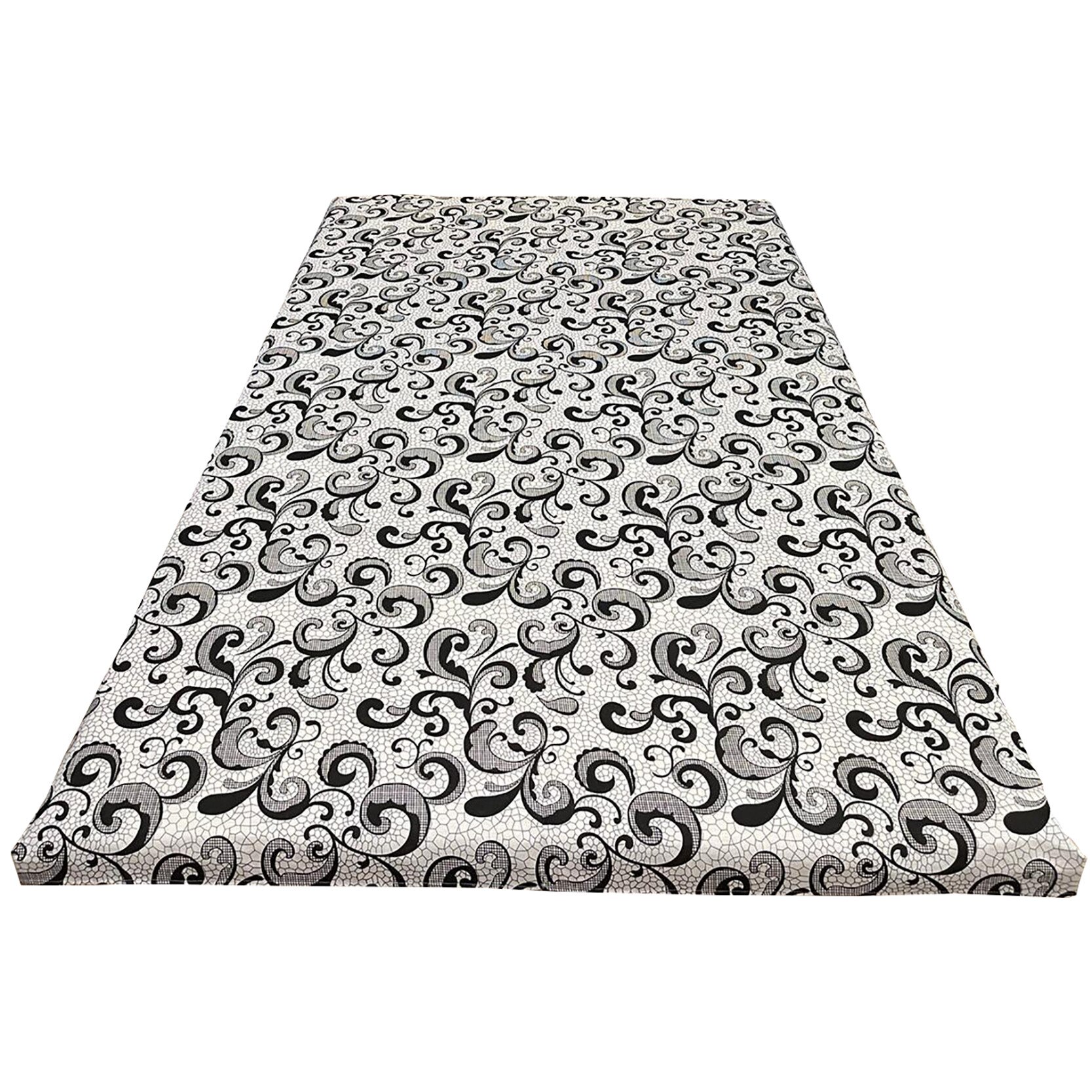 Cearceaf alb/negru 240x215cm pentru pat mediu, pentru saltea intre 160-180cm, 