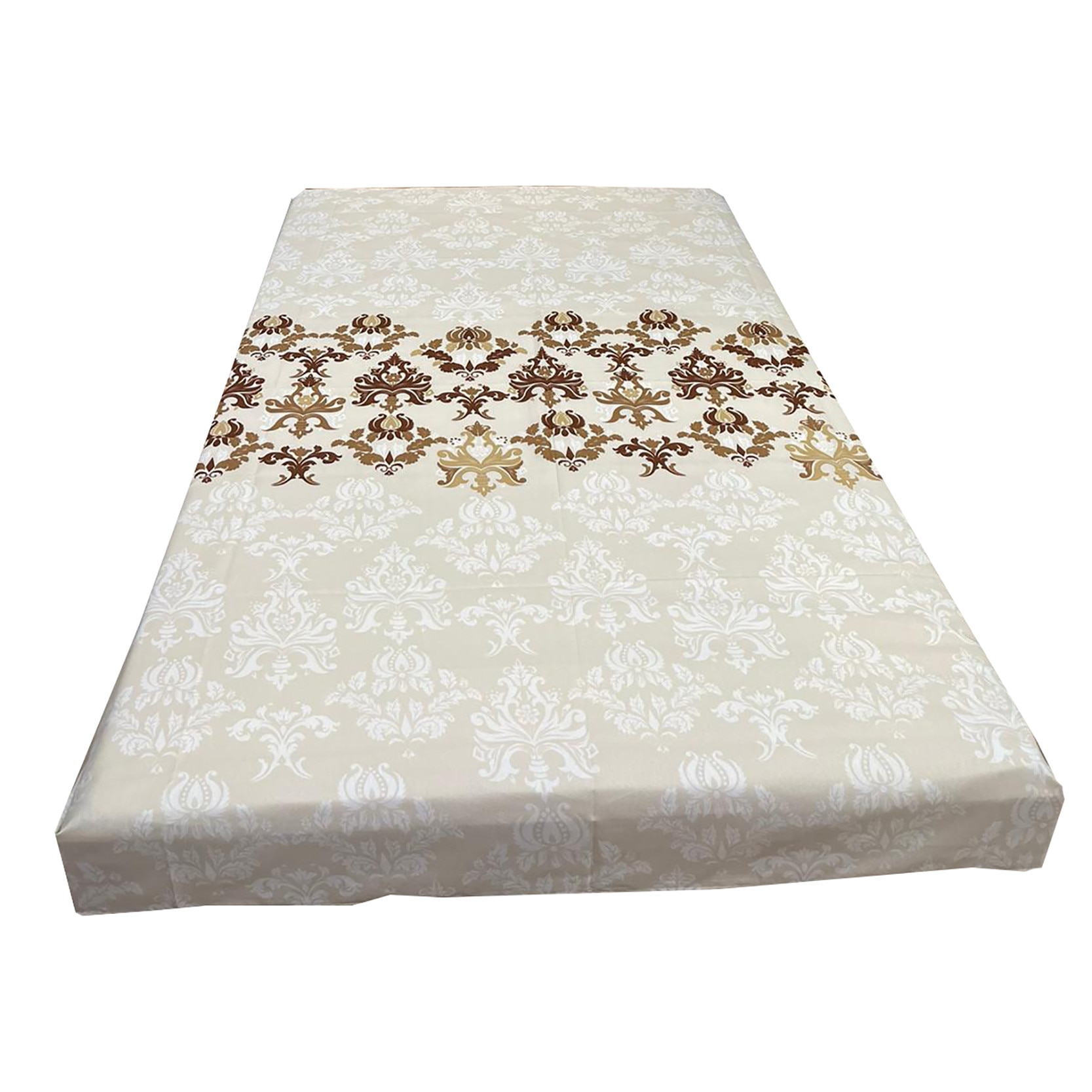 Cearceaf bej/maro 250x215cm pentru pat dublu, pentru saltea mai mare de 180cm, 
