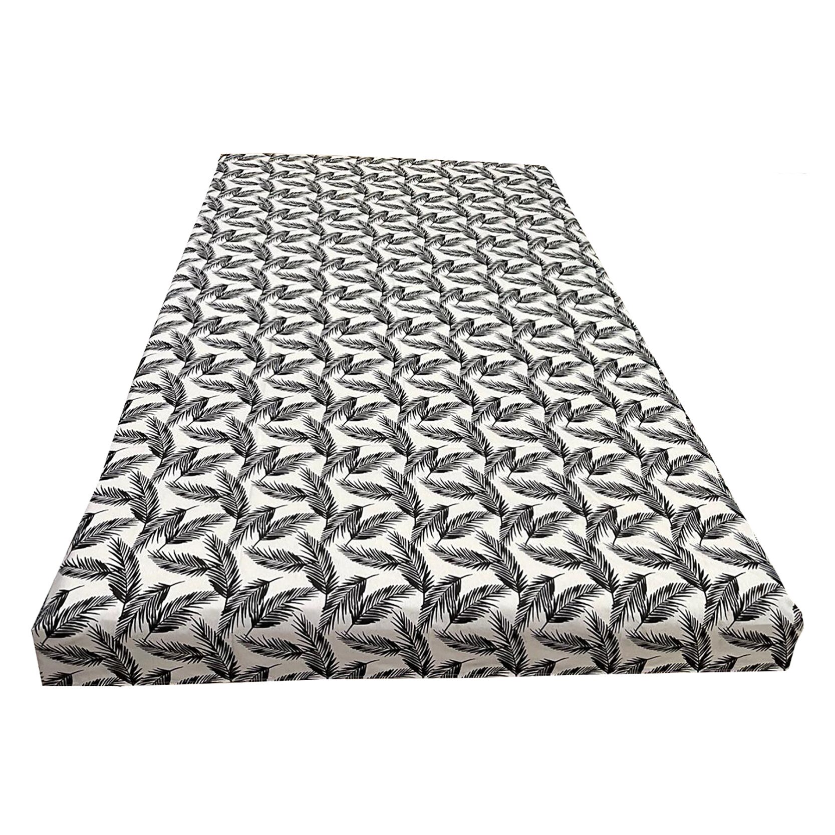 Cearceaf alb/negru 140x215cm pentru pat single, pentru saltea de 90 cm, 