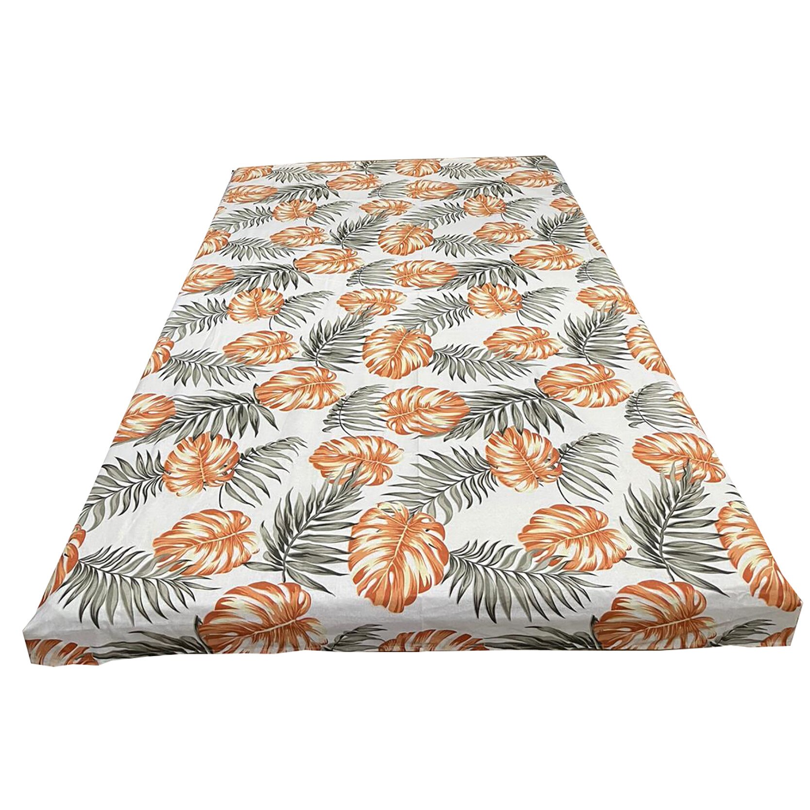 Cearceaf kaki/orange 140x215cm pentru pat single, pentru saltea de 90 cm, 