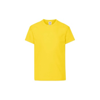 Tricou Fruit of the Loom Original, Bumbac, Galben, 12-13 Ani Tricou Fruit of the Loom Original, Bumbac, Galben, 12-13 Ani
