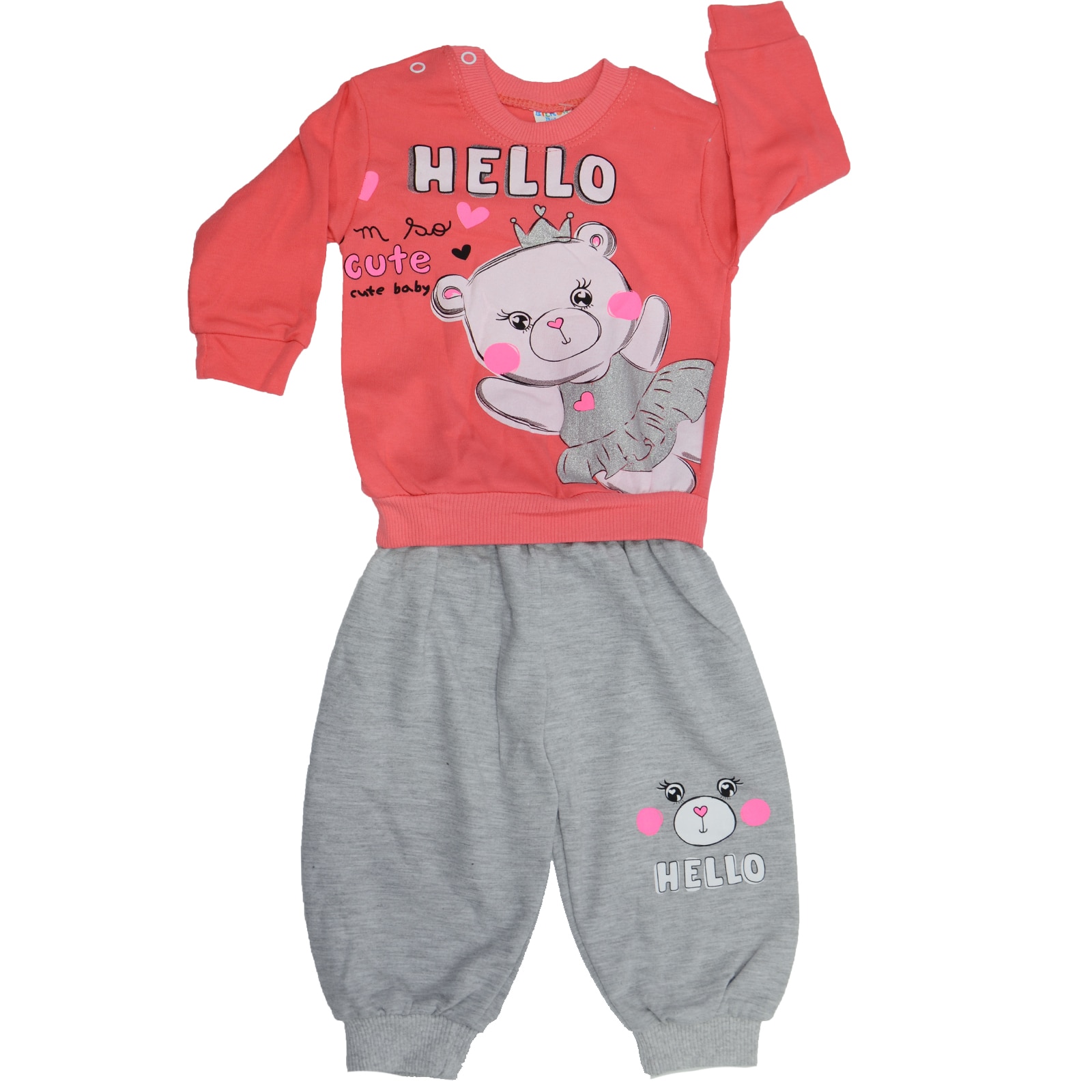 Compleu 2 piese pentru fete Mini Junior BLK-2-86, Coral 58406