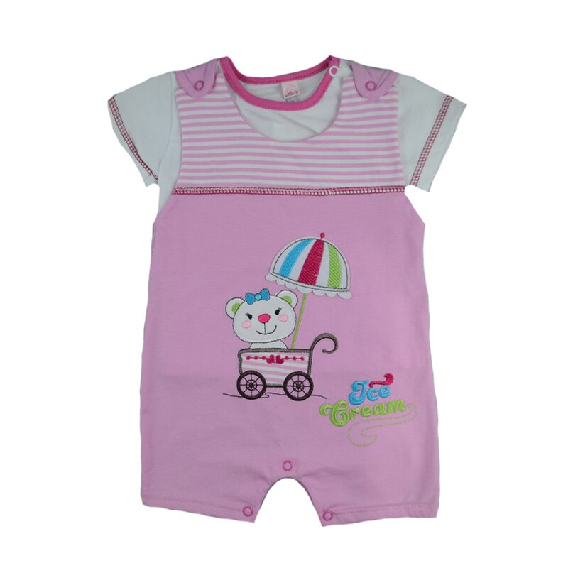 Compleu 2 piese de vara pentru fete Koala Ice Cream 04-369, Roz