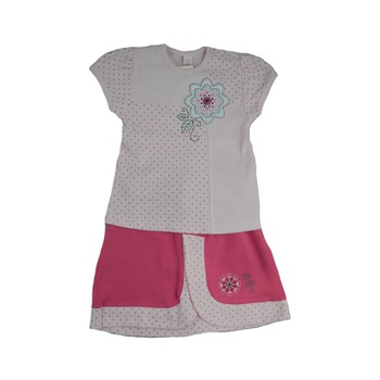 Compleu 2 piese de vara pentru fete Koala Pralinka 04-099, Roz Compleu 2 piese de vara pentru fete Koala Pralinka 04-099, Roz