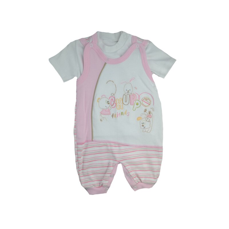 Compleu 2 piese de vara pentru fete Chippi Chuppo 38-62M, Multicolor 62 cm