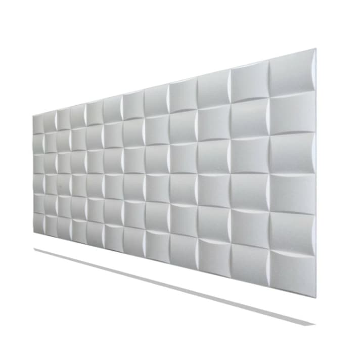 Декоративни панели за таван EasyWall, 3D, 100x50x2cm, Бял