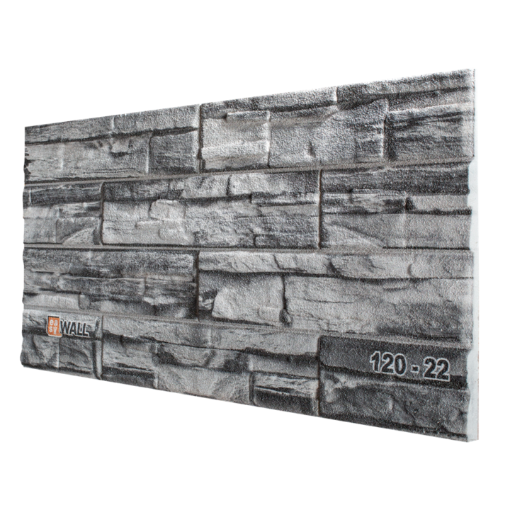 Декоративен стенен панел, EasyWall, 3D, стиропор с мазилка, Черно