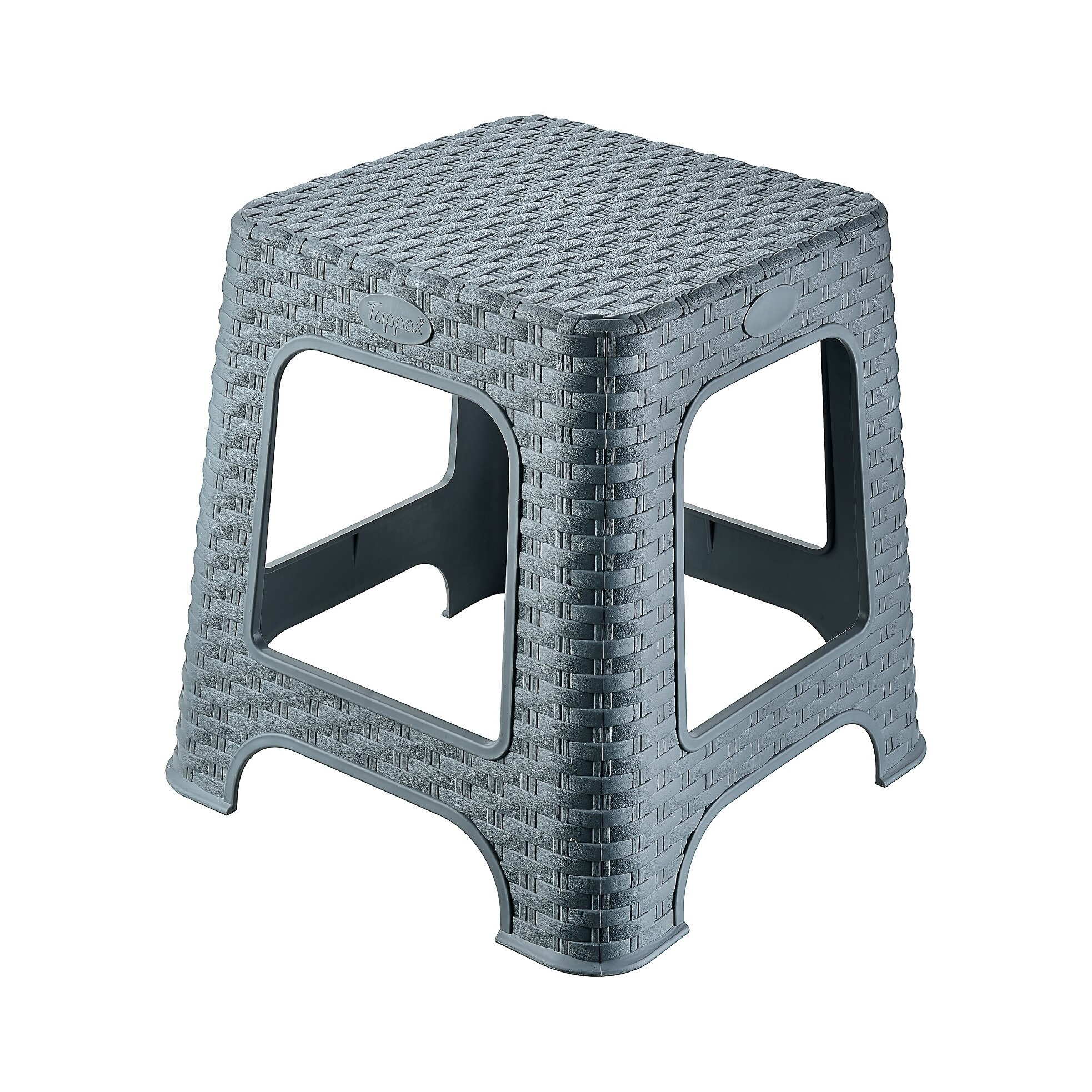 Scaun fara maner ,din Ratan , 26X26X33 cm , Gri, Tuffex , TP7009