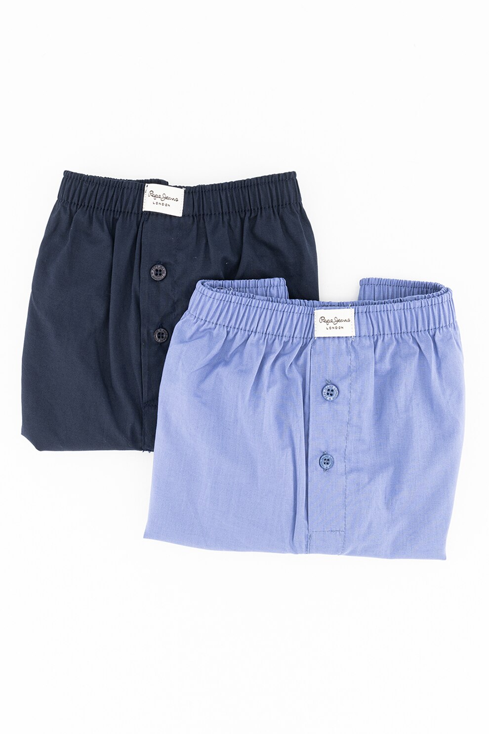 Pepe Jeans London, Set de boxeri de bumbac - 2 perechi, Bleumarin inchis