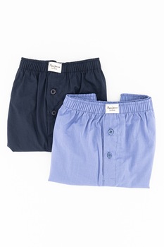 Pepe Jeans London, Set de boxeri de bumbac - 2 perechi, Bleumarin inchis Pepe Jeans London, Set de boxeri de bumbac - 2 perechi, Bleumarin inchis