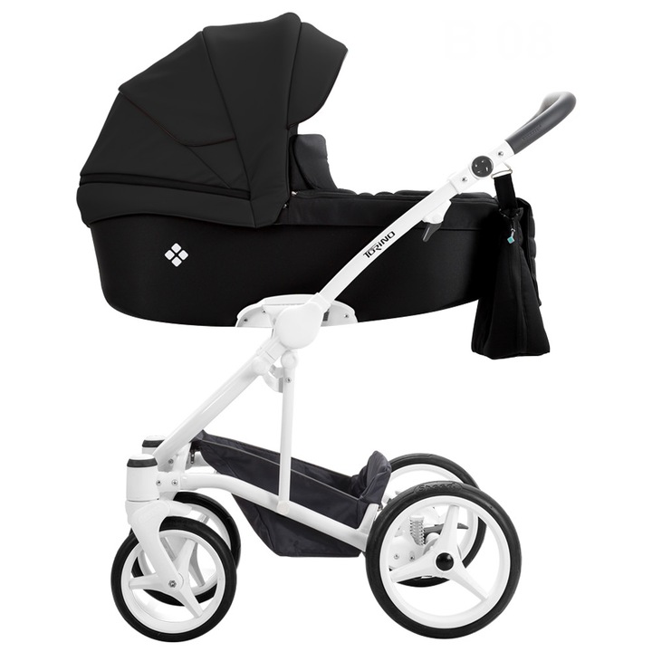 Бебешка количка 2в1 Bebetto Torino 08 White