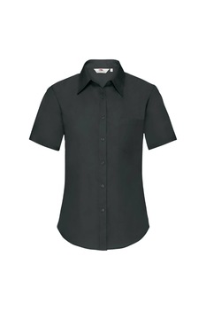 Camasa cu maneca scurta dama Fruit Of The Loom, Bumbac/Poliester, Negru, Negru Camasa cu maneca scurta dama Fruit Of The Loom, Bumbac/Poliester, Negru, Negru