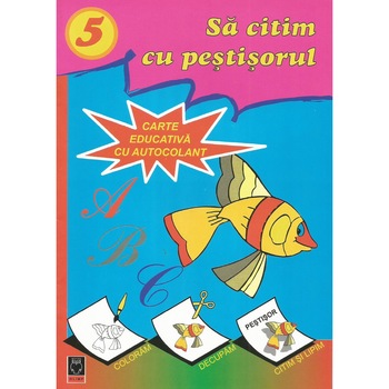Sa citim cu pestisorul - carte educativa cu autocolant (nr.5) Sa citim cu pestisorul - carte educativa cu autocolant (nr.5)