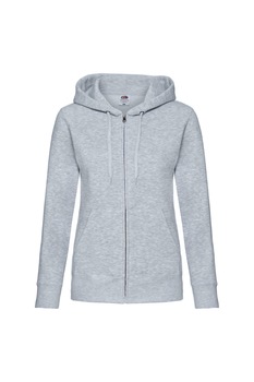 Hanorac dama Premium, Fruit of the Loom, Bumbac/Poliester, cu fermoar Gri, Gri inchis Hanorac dama Premium, Fruit of the Loom, Bumbac/Poliester, cu fermoar Gri, Gri inchis