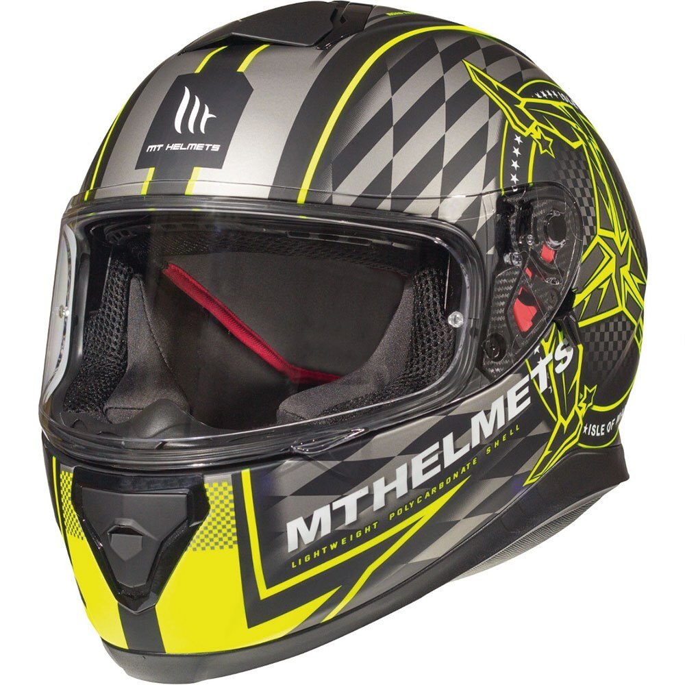 Casca MT THUNDER 3 ISLE OF MAN MATT BLACK/NEON YELLOW, S