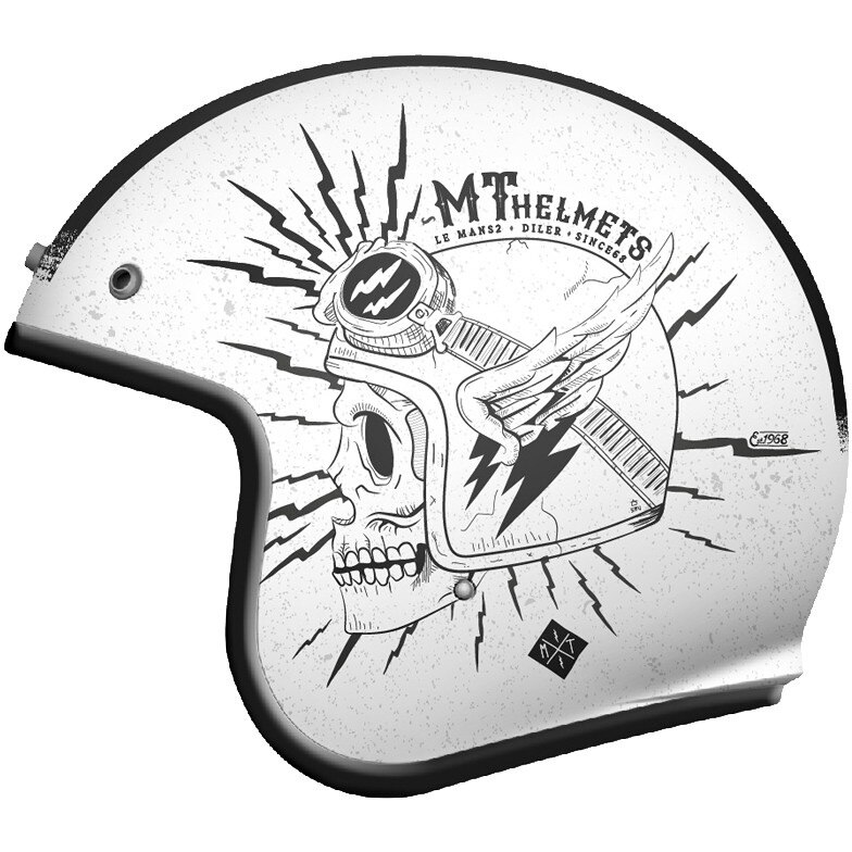 Casca pentru scuter MT LE MANS 2 DILER GLOSS PEARL WHITE, XS