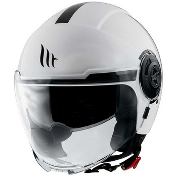 Casca pentru scuter MT VIALE SOLID GLOSS REARL WHITE, S Casca pentru scuter MT VIALE SOLID GLOSS REARL WHITE, S