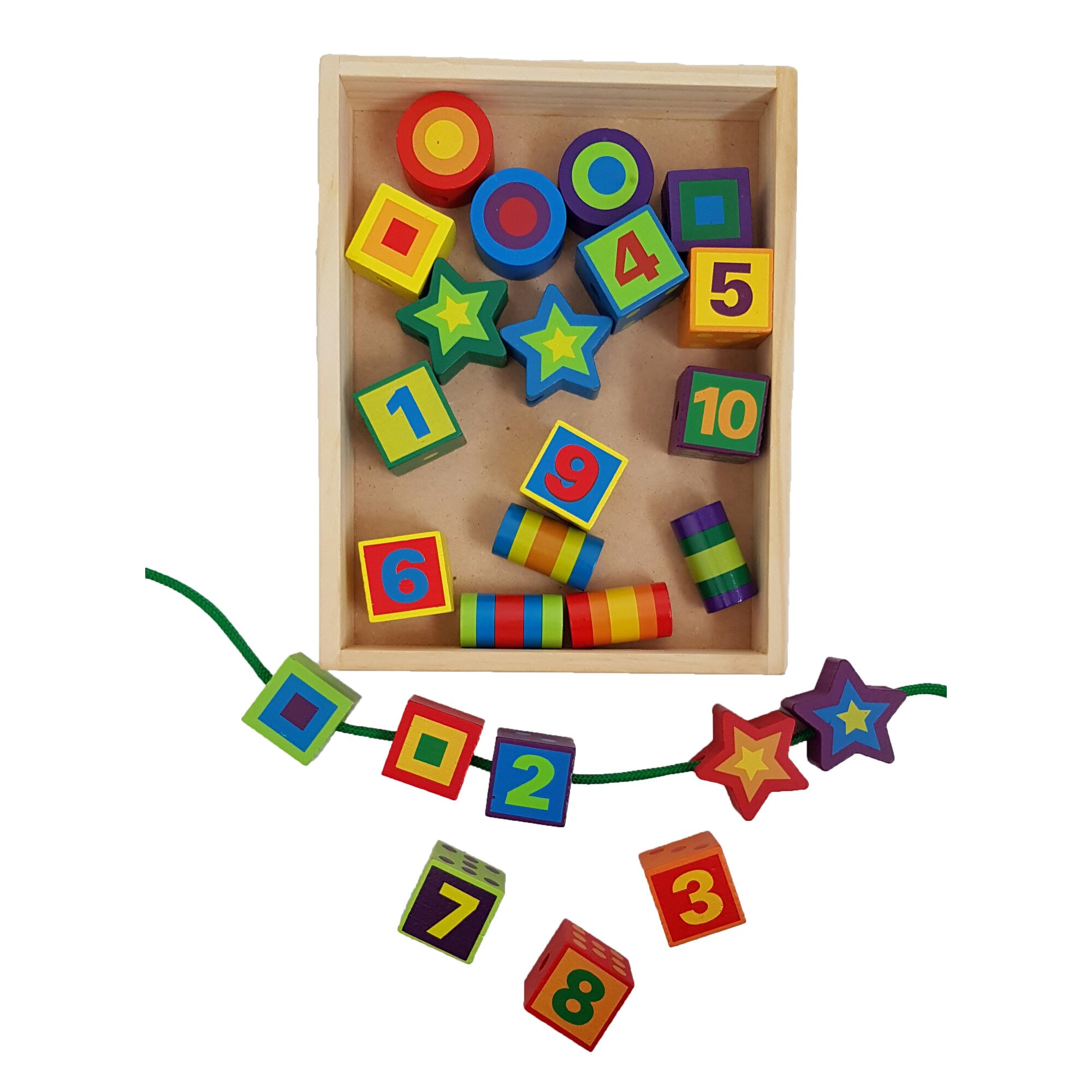 Joc de Insiruit forme geometrice din lemn, Unitoys