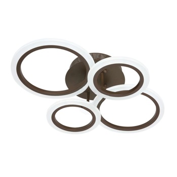 Lustra Led cu aplicatie pentru telefon, 2.4 GHz, intensitate reglabila, lumina calda/neutra/rece, acril interior, maro, 96W Lustra Led cu aplicatie pentru telefon, 2.4 GHz, intensitate reglabila, lumina calda/neutra/rece, acril interior, maro, 96W