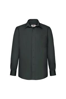 Camasa cu maneca lunga barbati Fruit of the Loom, Bumbac/Poliester, Negru, Negru Camasa cu maneca lunga barbati Fruit of the Loom, Bumbac/Poliester, Negru, Negru