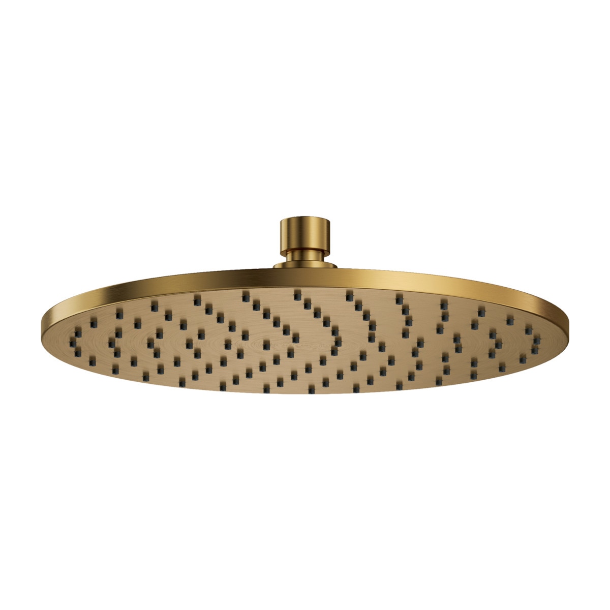 Cap de dus OMNIRES SLIMLINE, tip ploaie, diametru 25 cm, Auriu, finisaj periat PVD, duze silicon Easy Clean