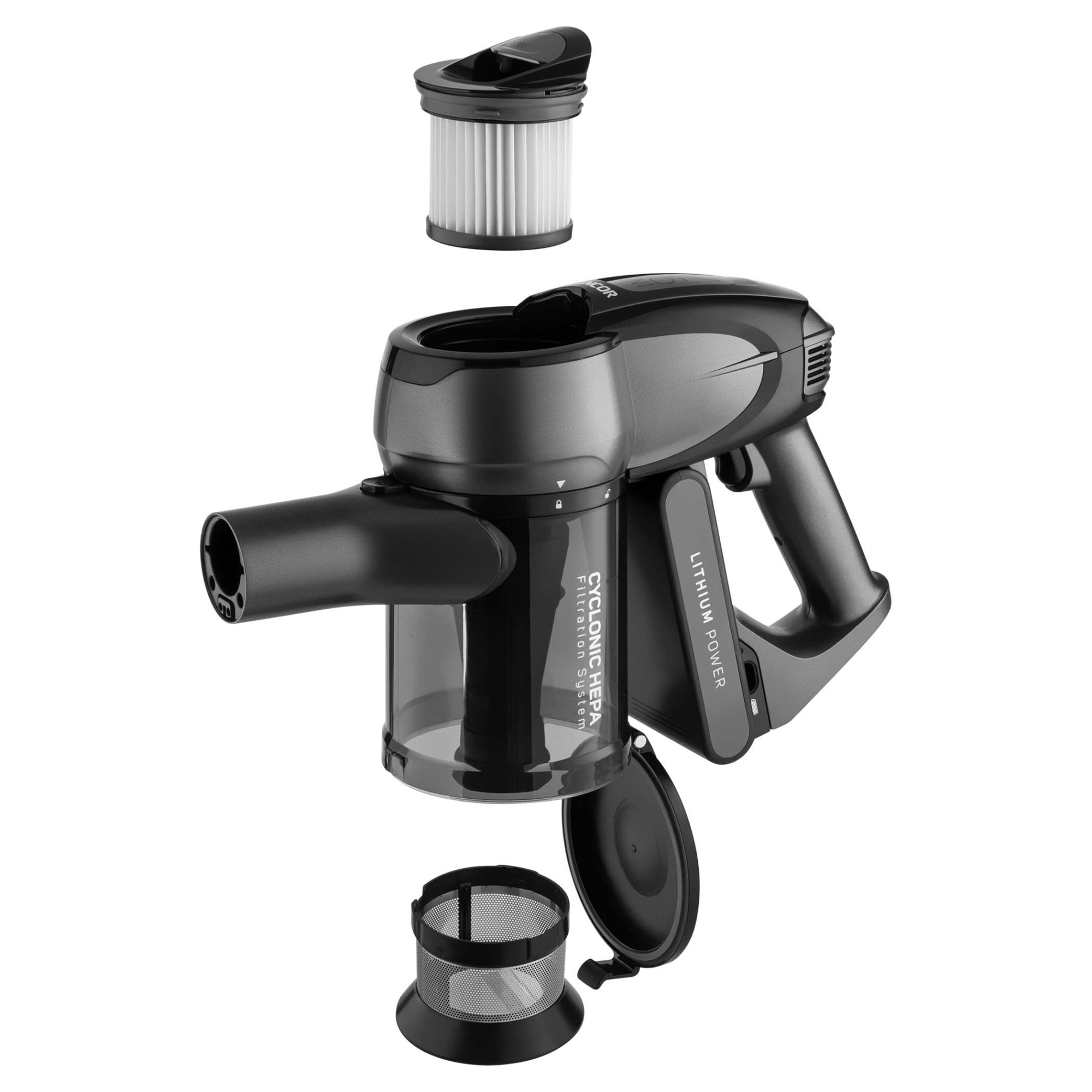 Aspirator vertical, Sencor, Wireless, 4 in 1, 400 W, Iluminare LED, Negru