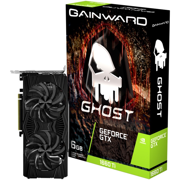 Placa video Gainward GeForce® GTX 1660 Ti Ghost V1, 6GB GDDR6, 192-bit