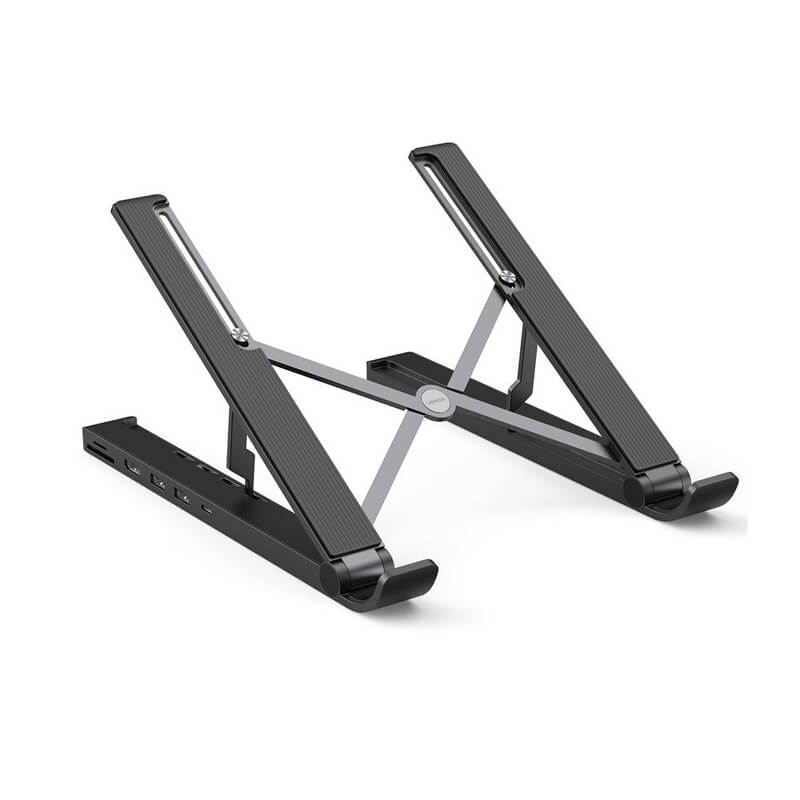 Suport Pliabil Hub Multifunctional pentru Laptop, Ugreen X-Kit Docking Station, USB Type-C la USB 3.0, HDMI 4K @30 Hz, Cititor Card