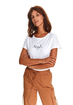 Tricou pentru femei, TOP SECRET, SPO5245, Alb, 34 Tricou pentru femei, TOP SECRET, SPO5245, Alb, 34