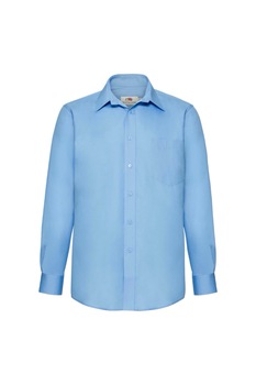 Camasa cu maneca lunga barbati Fruit of the Loom, Model buzunar, Bumbac/Poliester, Albastru, Albastru Camasa cu maneca lunga barbati Fruit of the Loom, Model buzunar, Bumbac/Poliester, Albastru, Albastru