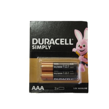 Set 2 baterii Duracell Simply, R3, alkaline, AAA Set 2 baterii Duracell Simply, R3, alkaline, AAA
