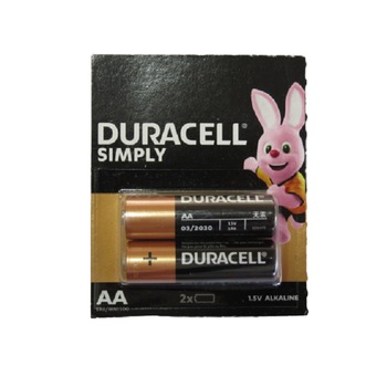 Set 2 baterii Duracell Simply, R6, alkaline, AAA Set 2 baterii Duracell Simply, R6, alkaline, AAA