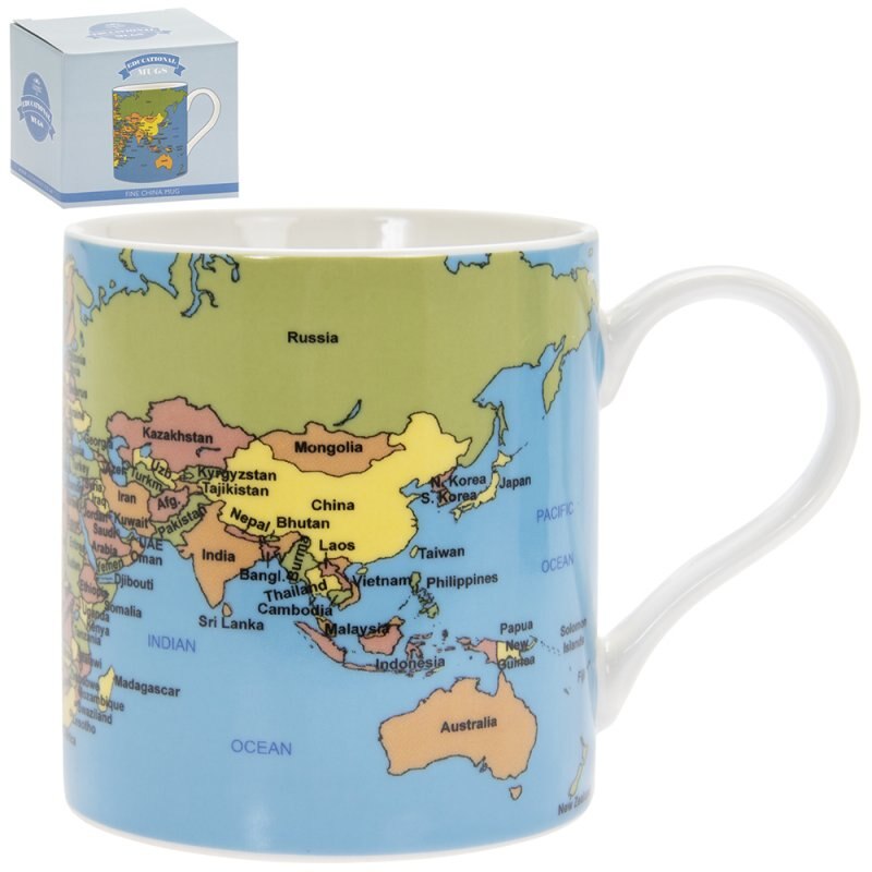 Cana - Map of the World, Portelan, 330 ml, Multicolor