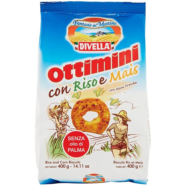 Biscuiti Divella ottimini riso/mais 400g