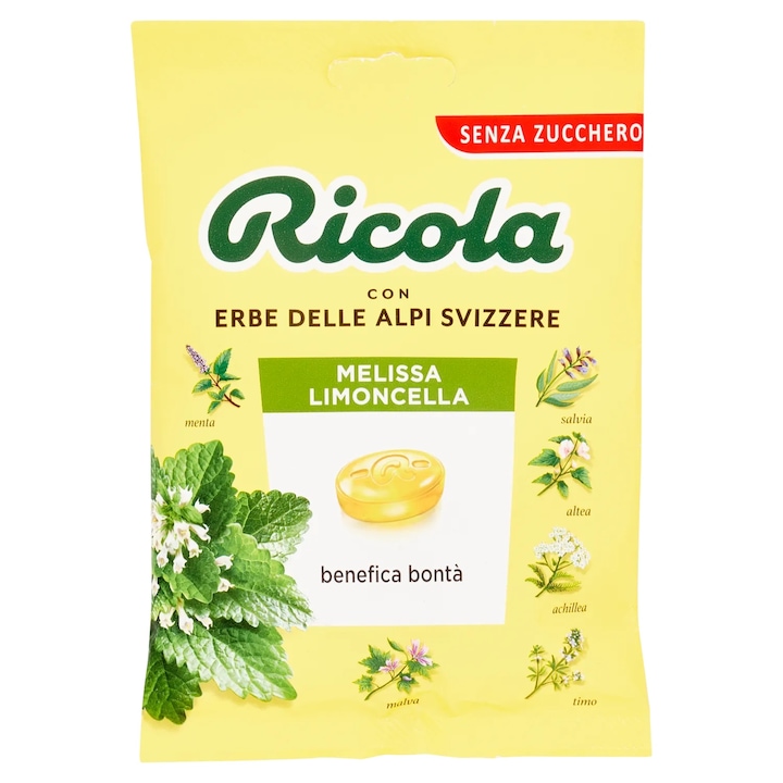 Dropsuri Fara Zahar Melissa Limoncella, Ricola, 70 g