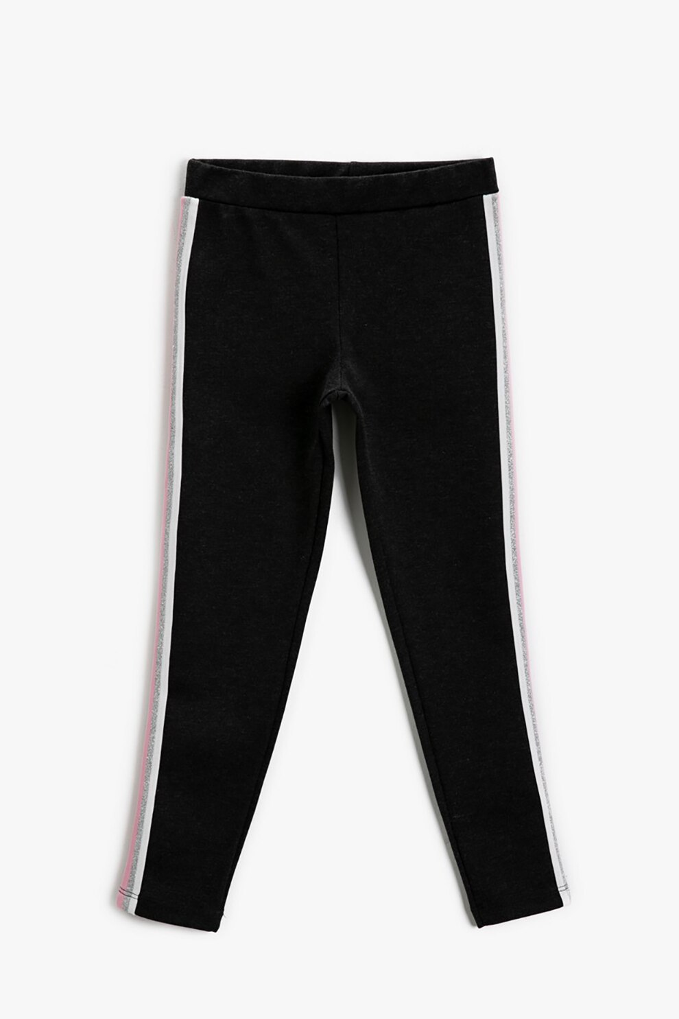 KOTON, Colanti cu benzi laterale contrastante, Negru/Alb