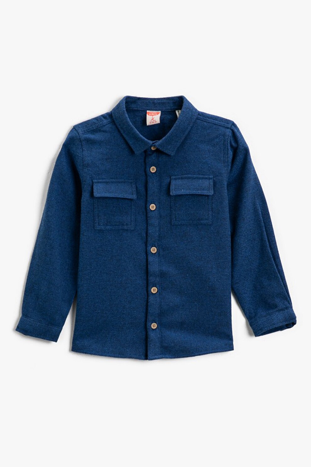 KOTON, Camasa cu buzunare cu clapa pe piept, Indigo