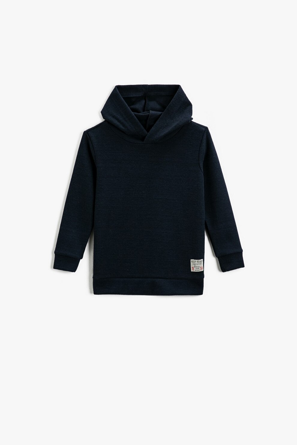 KOTON, Hanorac din amestec de bumbac cu aspect striat, Negru