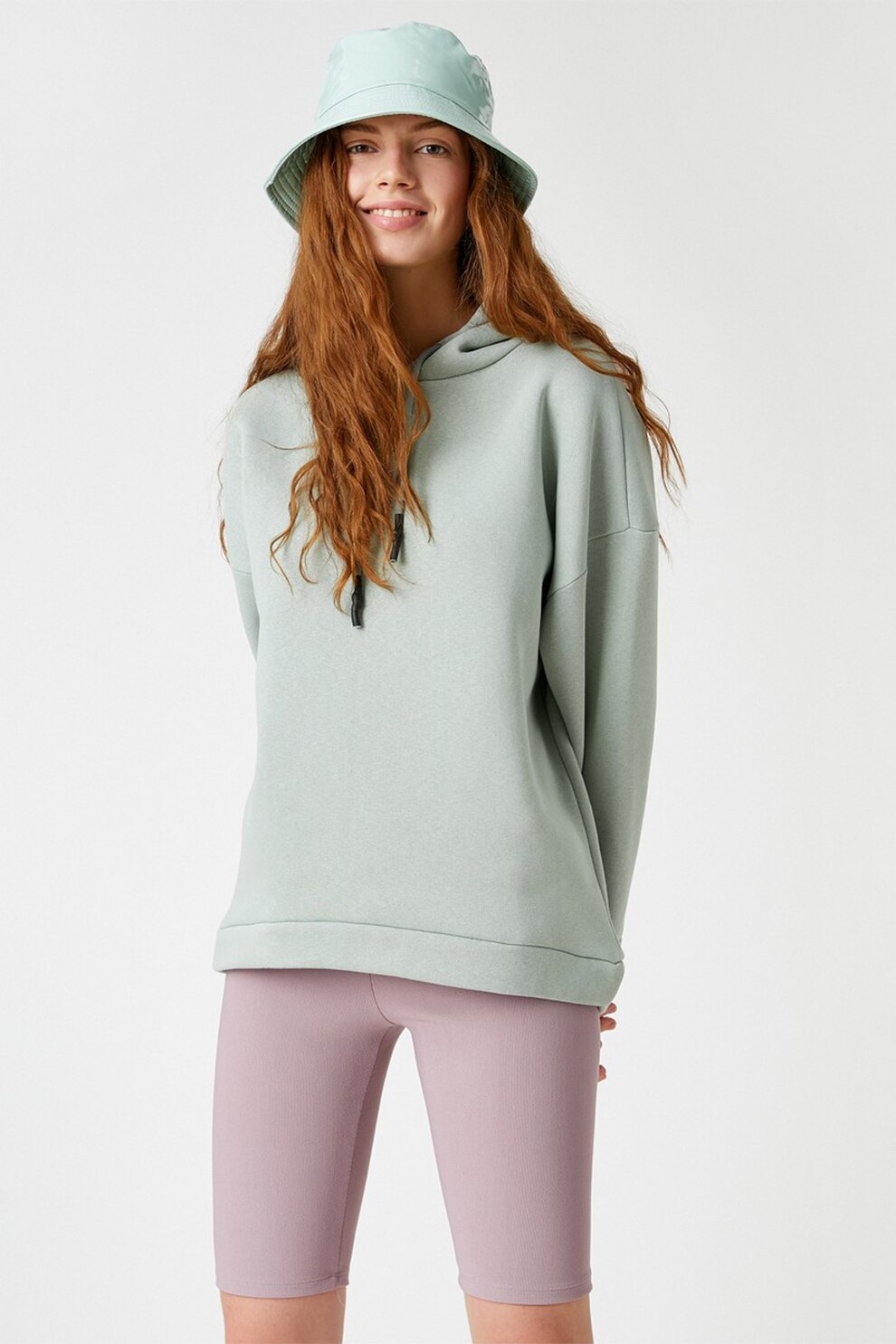 KOTON, Hanorac cu maneci cazute, Gri deschis