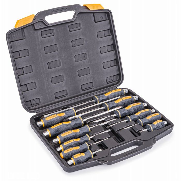 Set 12 surubelnite cu maner rotund, la cutie Powermat