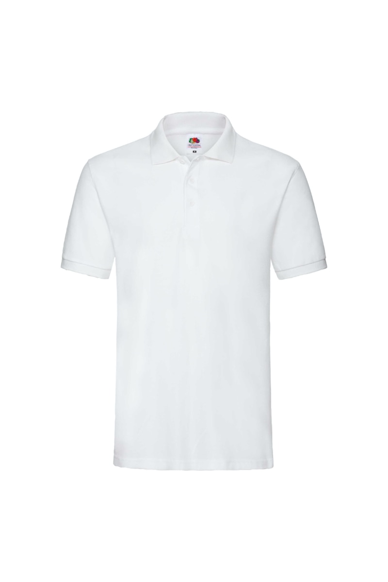 Tricou polo Fruit Of The Loom, Bumbac, Alb