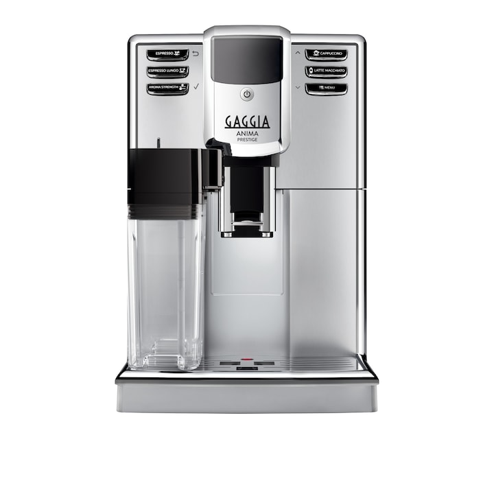 Espressor automat Gaggia Anima Prestige,15 bar, carafa pentru lapte integrata 0.5 l, rasnita ceramica, optiaroma 5 trepte, temperatura 3 trepte, Argintiu