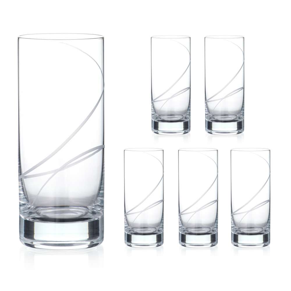 Set 6 Pahare Cristal Long Drink Lux Aurora 420 ml