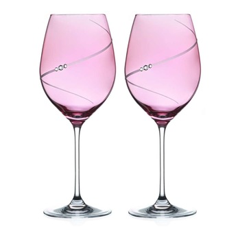Set 2 Pahare Vin Cristal Pink Silhouette 470 ml Set 2 Pahare Vin Cristal Pink Silhouette 470 ml