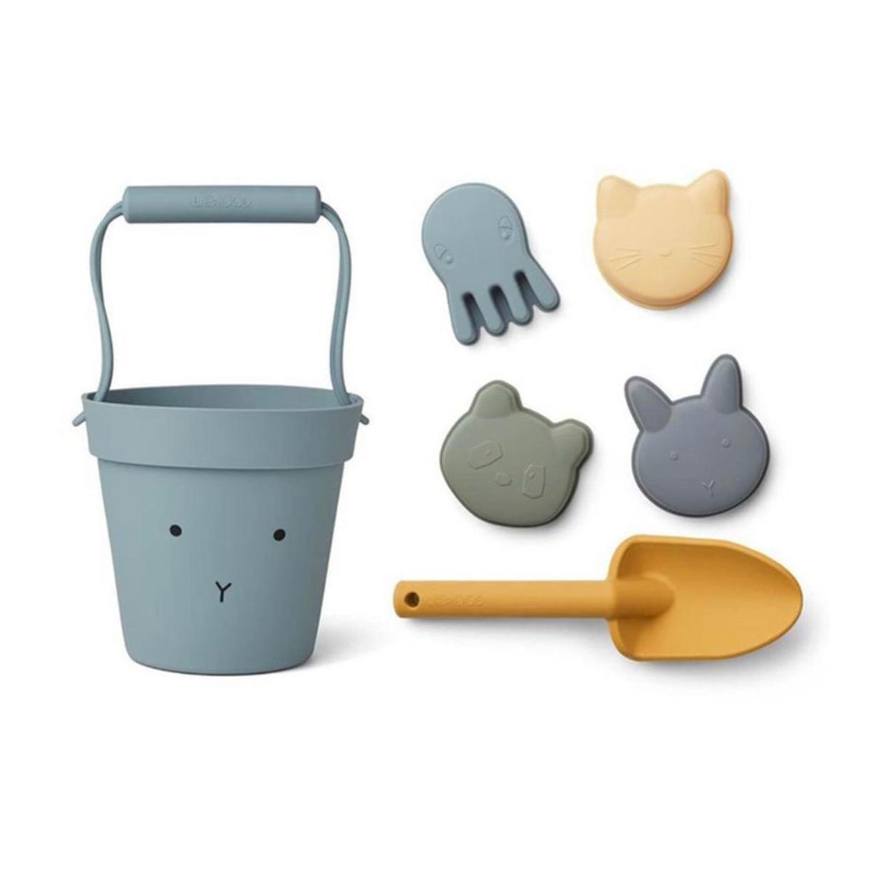 Set galetusa panda cu lopatica si forme din silicon