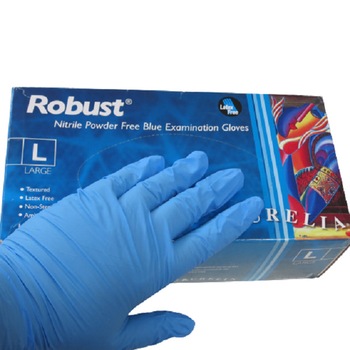 Set 2 manusi examinare Aurelia Robust, nitril, albastre, L, texturate, nepudrate, ambidextre, non-sterile, AQL 1.5 Set 2 manusi examinare Aurelia Robust, nitril, albastre, L, texturate, nepudrate, ambidextre, non-sterile, AQL 1.5